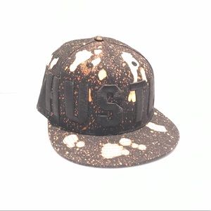 Carbon Hustle Black Tie Dye Adjustable Snapback Hat